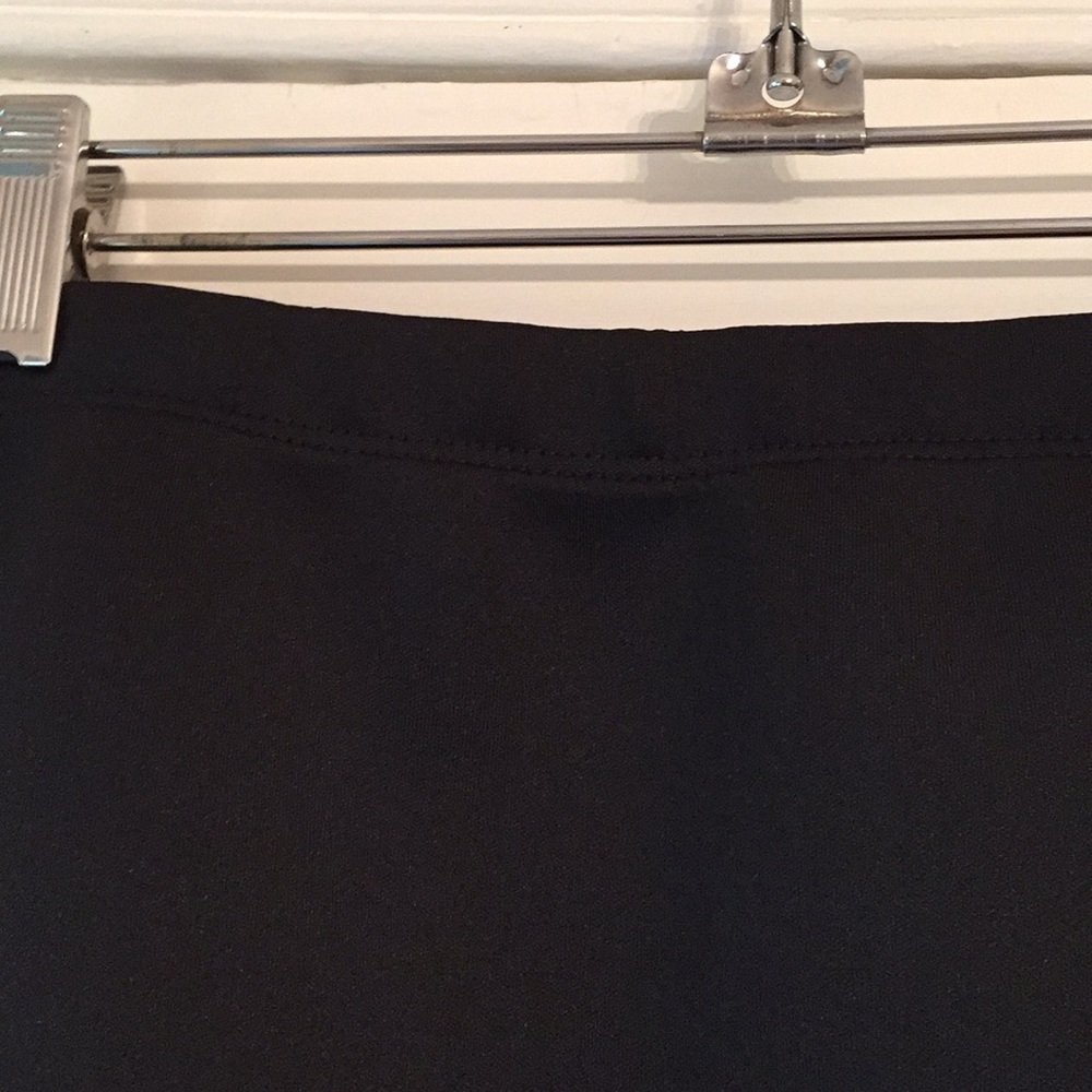 Black Pencil Skirt Straight Elastic Waist Large EC - Picture 2 of 4